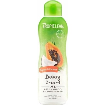 TropiClean šampón s kondicionérom papája & kokos 355 ml