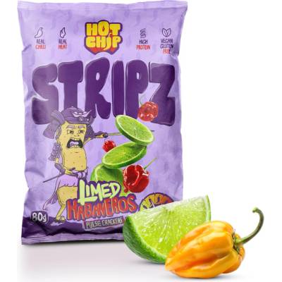Snack Stripz LIMED habaneros bez lepku VEGAN Hot chip 80 g