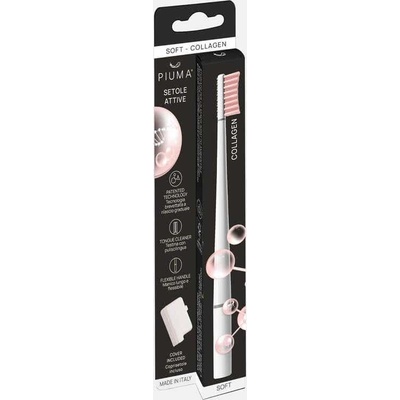 Piuma Zubní kartáček Soft Collagen pure white + kryt 1 ks
