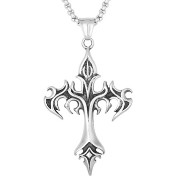 HARAHU Колие FL-33480 Cross - Сребърен KP33480 (FL-33480)