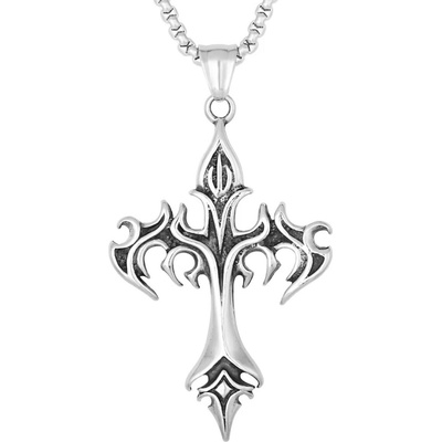 HARAHU Колие FL-33480 Cross - Сребърен KP33480 (FL-33480)