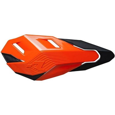 RACETECH (RTECH) chrániče řídítek HP3 barva oranžová černá (se 2 typy držáků na řídítka a páčky)