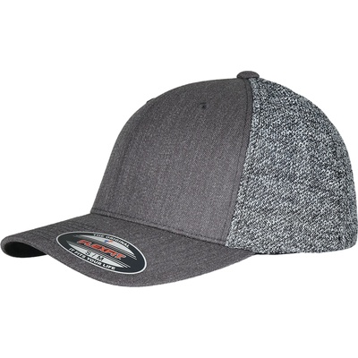 Urban Classics Шапка с козирка в черно и сиво Flexfit Trucker Melange Mesh UB-6511MM-02536 - Сив, размер S/M