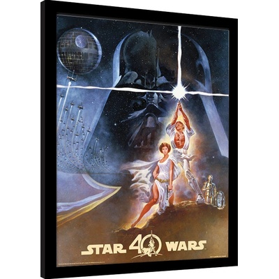 Rámovaný Obraz - Star Wars 40th Anniversary - New Hope Art, 34.3 × 44.5 cm