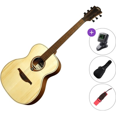 LÂG GUITARS T70A deluxe set Natural Satin Джъмбо китара