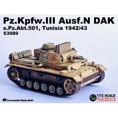 Dragon Sd.Kfz.141 Panzer III N German Army DAK sPzAbt 501 Tunisia 1942 1:72
