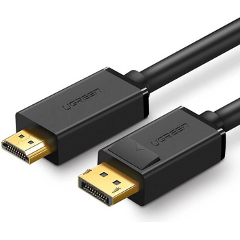 UGREEN Кабел DisplayPort към HDMI с поддръжка на 4K (500 см) - Ugreen DisplayPort to HDMI 4K Cable (черен) (UGR427BLK)