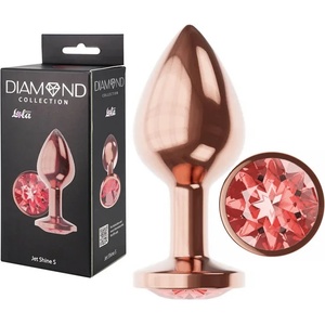  Анален плъг, метален и изискан с рубинен кристал, 7, 2см. - Diamond Shine (4024-01LOLA)