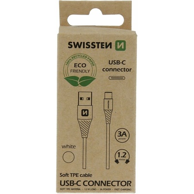 Swissten 71503301ECO USB / USB-C ECO bílý