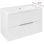 SAPHO Cirasa - Шкаф за мивка 78x54x39 см, 2 чекмеджета, бял гланц CR792-3030 (CR792-3030)