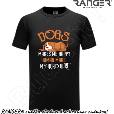 Ranger tričko motív Dogs čierna