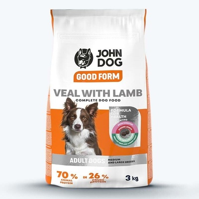 John Dog Good Form Adult Veal with Lamb 3 kg