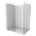 Mexen Kioto преграда за душ Walk-in 90 x 80 см, прозрачна, бяла - 800-090-202-20-00-080 (800-090-202-20-00-080)