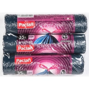 Paclan Прибиращи се торби за боклук Paclan Premium, здрави, 35 л, 3 x 15 бр
