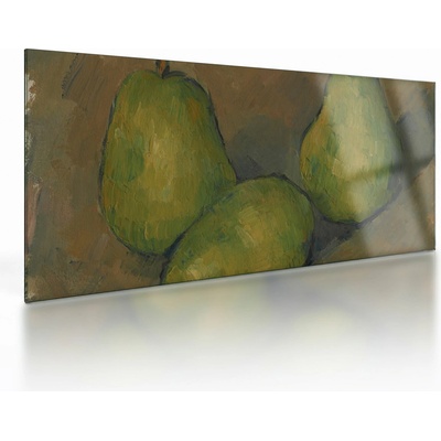 Sklenený obraz - Paul Cézanne, Three Pears, reprodukcia, jednodielne 100x50 cm na skle