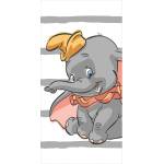 Jerry Fabrics Бяла-сива памучна детска кърпа 70x140 cm Dumbo "Stripe" - Jerry Fabrics (400.02.1399.38.JF)