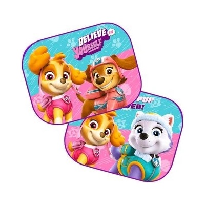 Dětské sluneční stínítko do auta Paw Patrol – Girl Pup Power | Skye a Everest | Sada 2 ks | Disney licence