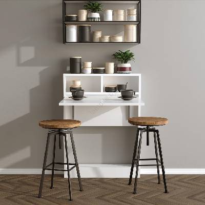 ASIR GROUP Сгъваема маса BRACKED 96x70 cм бяла (AS0644)