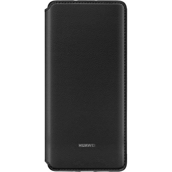 Huawei Wallet Cover Case - оригинален кожен калъф с поставка за Huawei P30 Pro (черен)