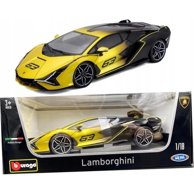 Bburago Lamorghini Sian FKP37 červená 1:24