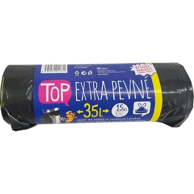 Vipor Pytle Top stahovací 35l 30µm 15ks černé extra pevné