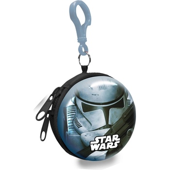 Euroswan Dětská kovová peněženka s karabinou Star Wars Stormtrooper