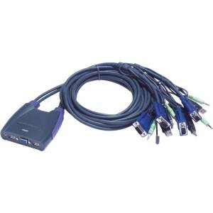 ATEN kvm превключвател vga usb + аудио, 4 порта - cs64us cs64us-at (cs64us-at)