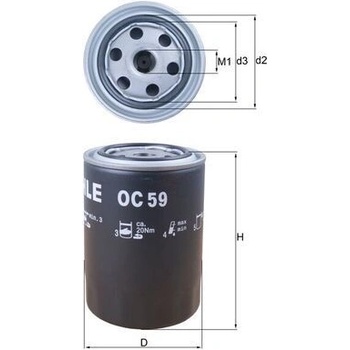 Olejový filter MAHLE OC 59