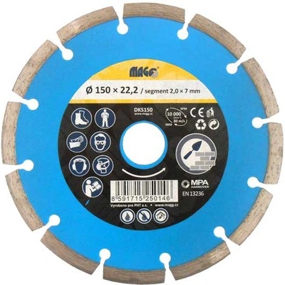 Magg Diamantový kotouč segmentový 150 x 22,2 mm DKS150