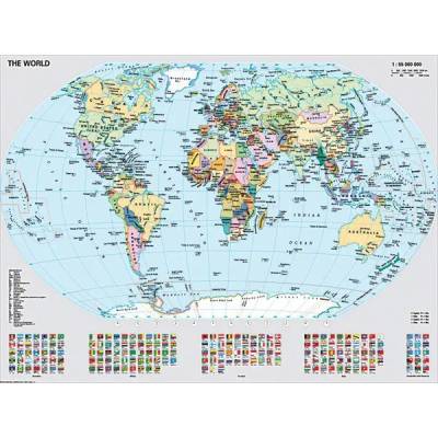 Ravensburger - Puzzle Political World Map 2 - 1 000 piese
