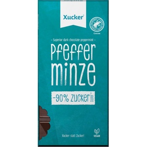 Xucker Веган черен шоколад с мента 10 x 80 g