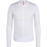 Rapha Фланелка с дълъг ръкав за колоездене Rapha Brevet Long Sleeve Merino Jersey III Cycling jersey - White / Silver (056-4330-0311)