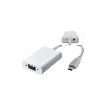 MicroConnect Adapter HDMI - VGA M/F, White Support Audio, 1920*1080p@60Hz with Micro USB for additional power supply