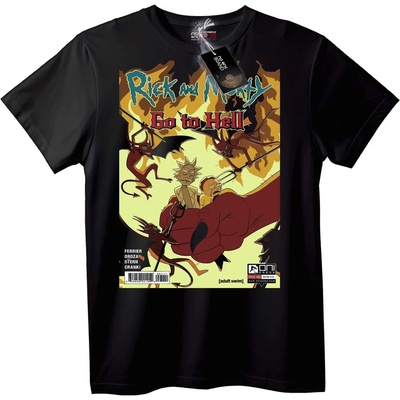 Тениска Rick and Morty Отиват в Ада - 5XL, Black