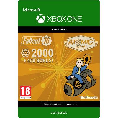 Fallout 76: 2000 (+400 Bonus) Atoms