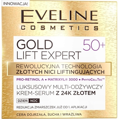 Eveline Cosmetics Gold Lift Expert luxusní multi výživný krém 50+ 50 ml