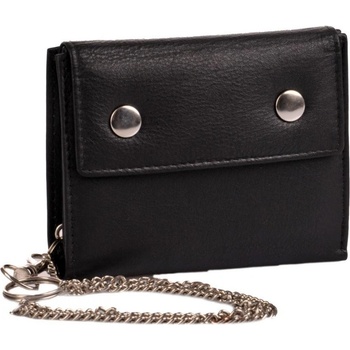 Pánská kožená peněženka s řetízkem D 136 Neus černá