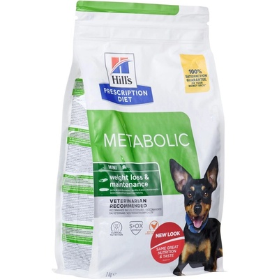 Hill's HILL'S PRESCRIPTION DIET Canine Metabolic Mini Храна за кучета, суха, с пилешко, 1 kg