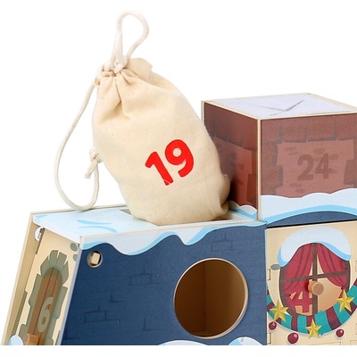 Vilac Drevený adventný kalendár na naplnenie Domček