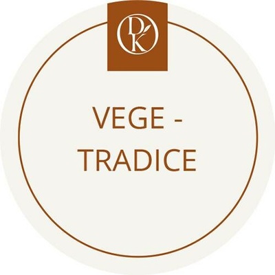 Davídkovo koření Etiketa Vege - tradice béžová průměr 4,5 cm 1 ks
