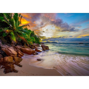Image 1 of Enjoy - Puzzle Seychelles Beach at Sunset - 1 000 piese