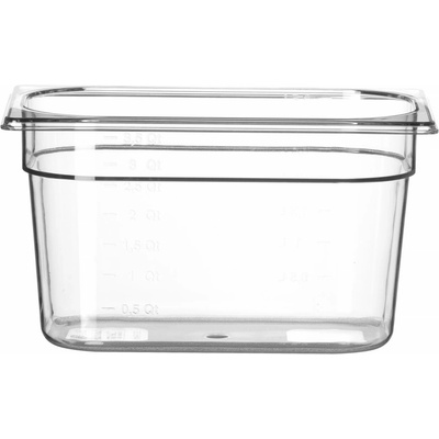 HENDI Kontajner GN 1/4 polykarbonát, HENDI, Profi Line, GN 1/4, 4L, Priehľadná, 265x162x(H)150mm