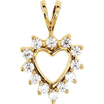 Blink Blink Zlatý prívesok srdce s diamantami 4178ZDZS