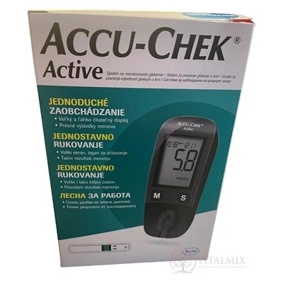 ACCU-CHEK Active Kit glukomer + príslušenstvo na monitorovanie glykémie