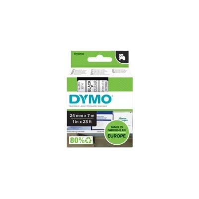 DYMO páska D1 24mm x 7m, čierna na priehľadnej S0720920