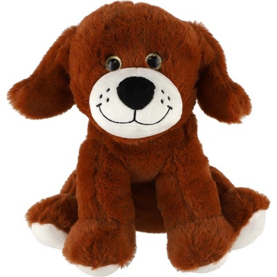 TEDDIES Pes/Psík sediaci hnedý 23 cm