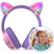 PowerLocus Bobo Cat Ears Wireless Headphones for Kids
