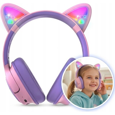 PowerLocus Bobo Cat Ears Wireless Headphones for Kids