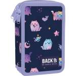 BackUP Violet Kittens несесер с 3 ципа ПЪЛЕН