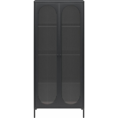 Støraa Черна метална витрина 80x186x40 cm Luna - Støraa (4624872COMDK)